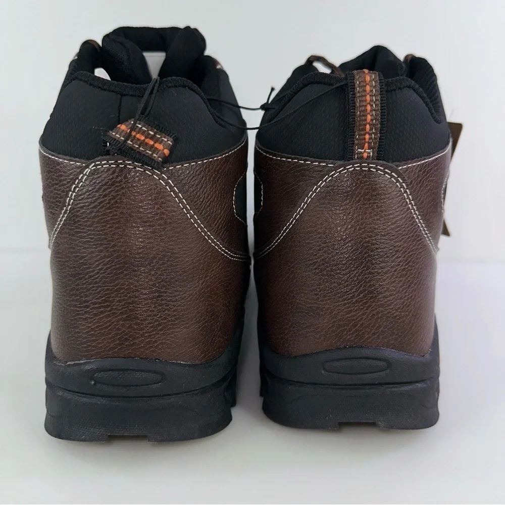 Weatherproof Vintage Jasper Outdoor Boots Mens 13M Brown Faux Leather Shoes NWB